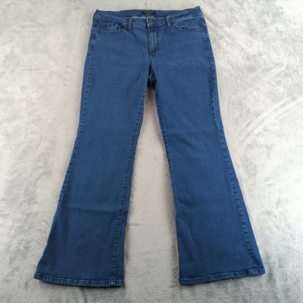 Banana Republic Jeans Womens 32x30 Wide Leg Blue Stretch Denim Flare